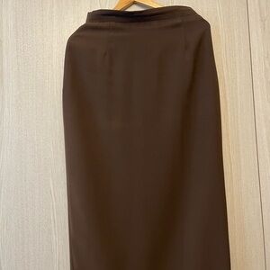 Papillon Blanc Rich Brown Pencil Skirt